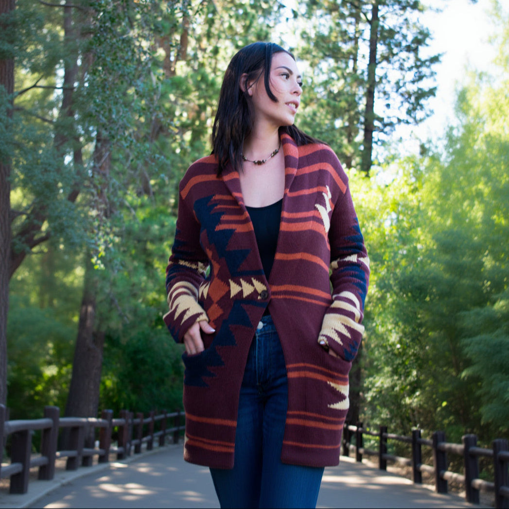 Pendleton Graphic Sweater Coat