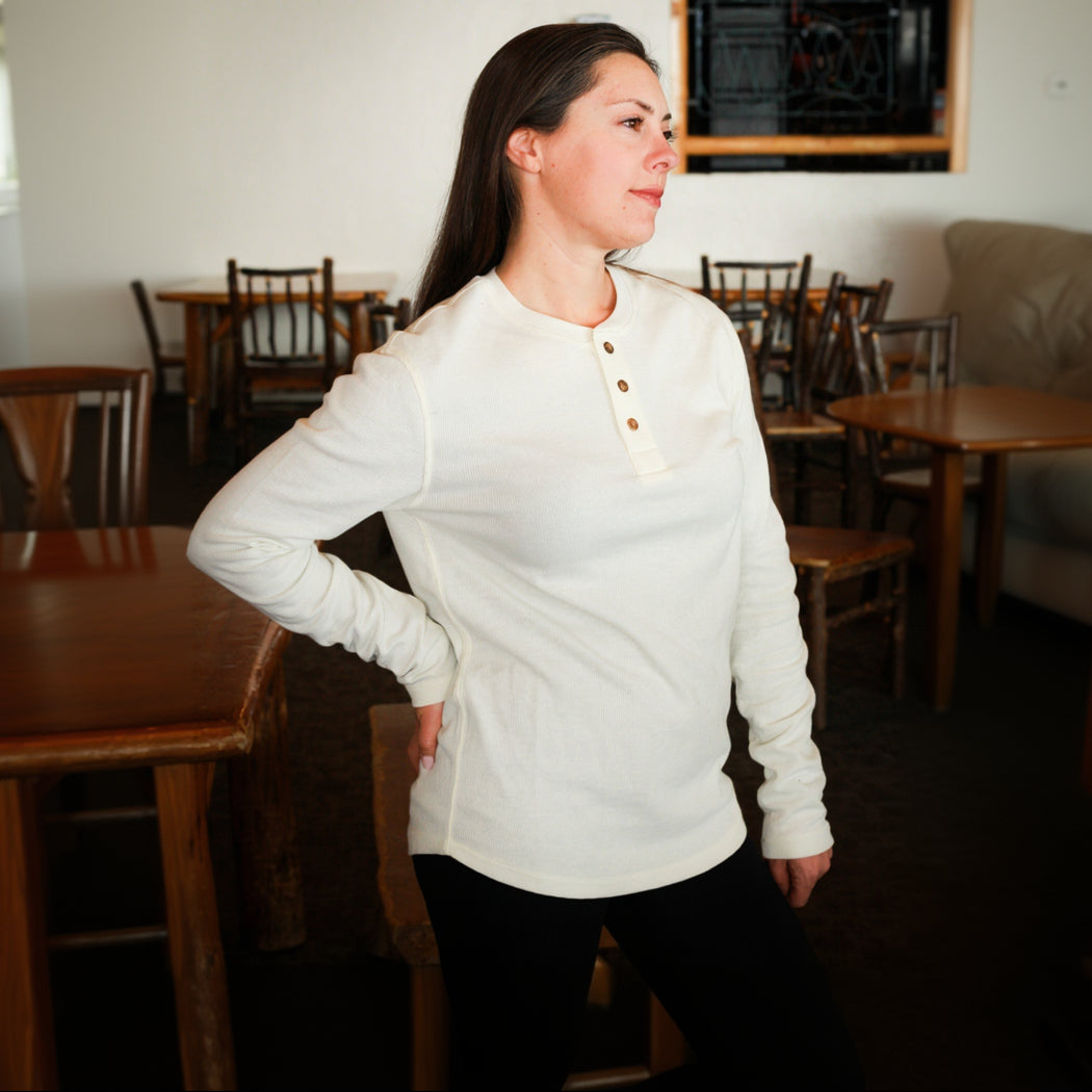 TRUE CRAFT Long Sleeve Thermal Henley Shirt