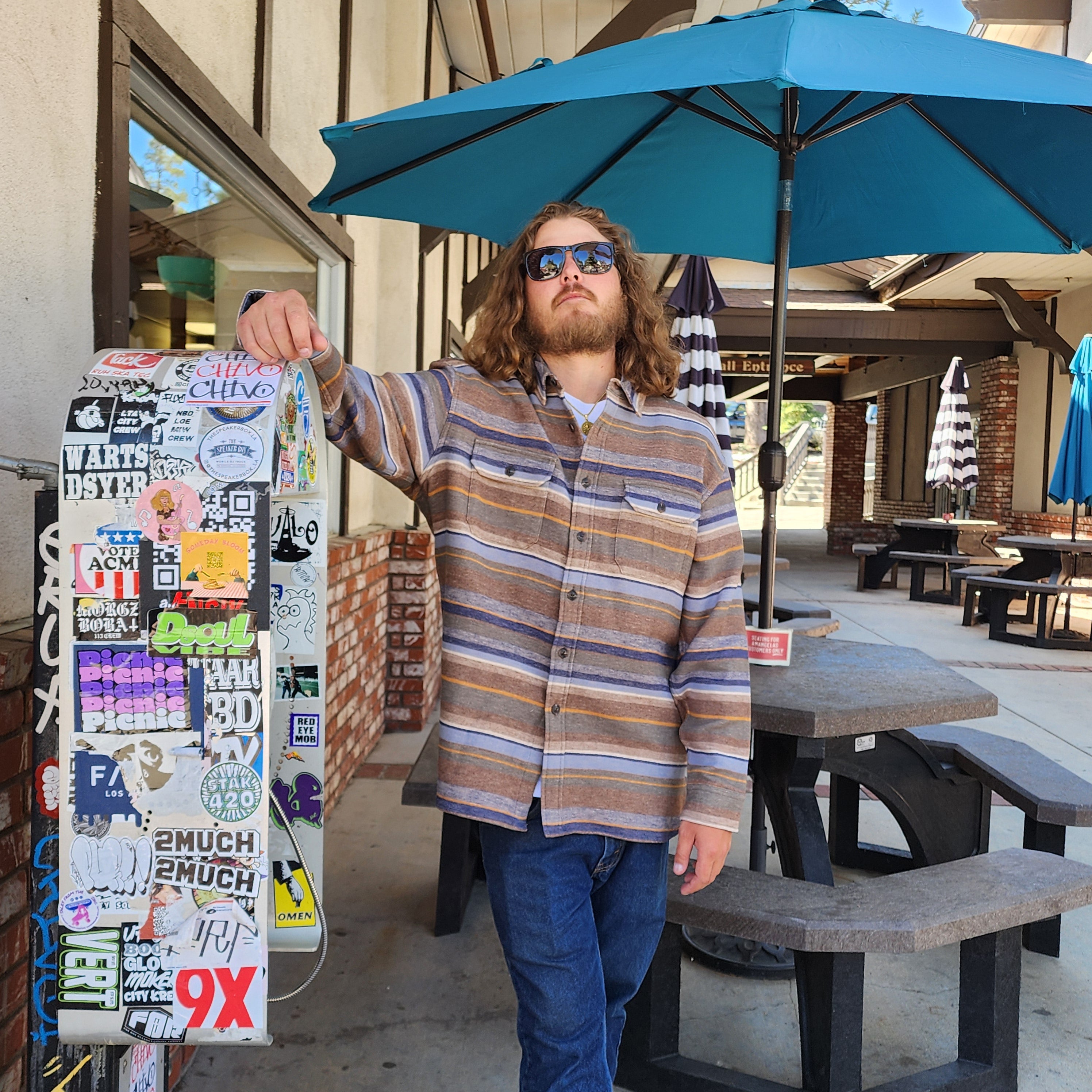 pendleton driftwood trail striped flannel shirt jacket