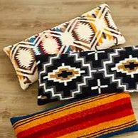Pendleton Oversized Sherpa Bolster Pillow – White Sands