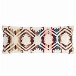 Pendleton Oversized Sherpa Bolster Pillow – White Sands