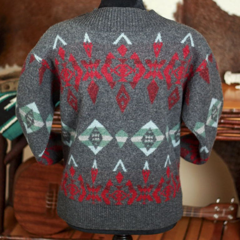 Pendleton Authentic Westerny Aztec Lambswool Cardigan Button Sweater Size Small