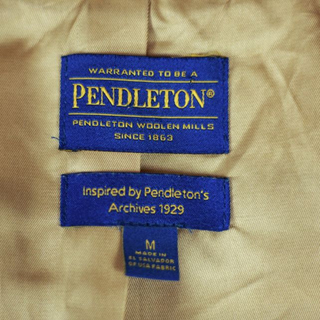 Pendleton Wool Coat Medium Striped Western Jacket Tan Archive 1929 Button Coat
