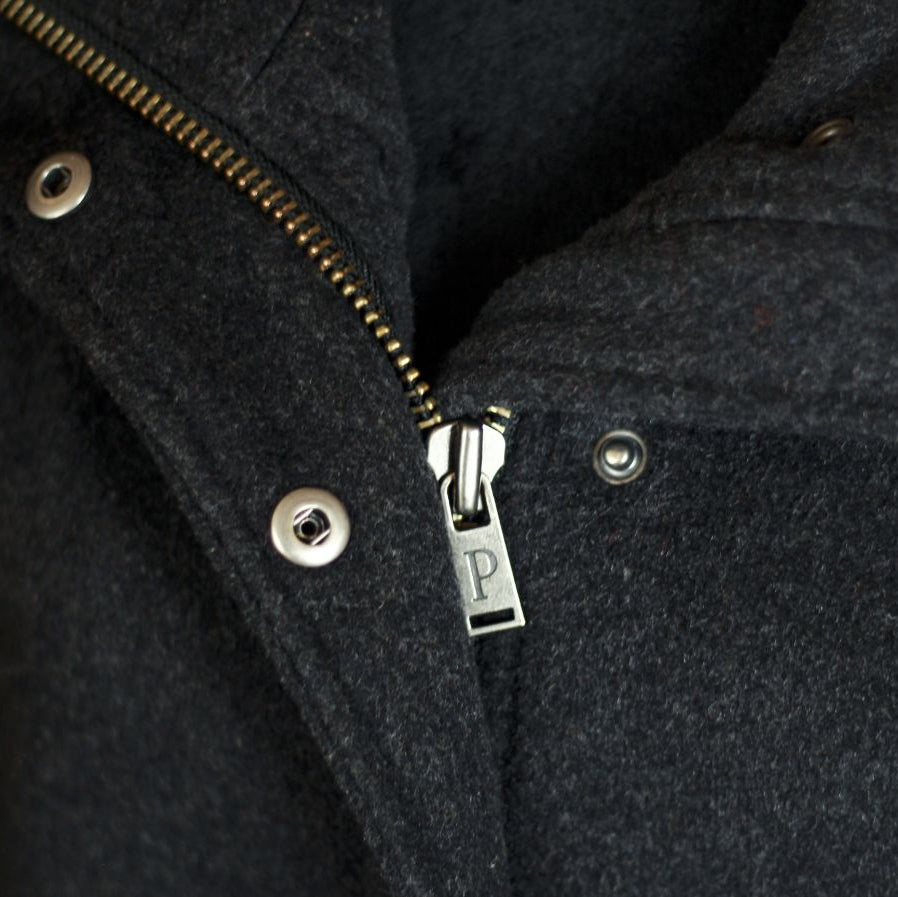 Pendleton 100% Grey Wool Pea Coat Long Womens Size Small