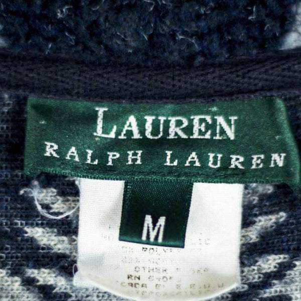 Ralph Lauren Southwestern Fleece Jacket Serape Navajo Indian Blanket Size M