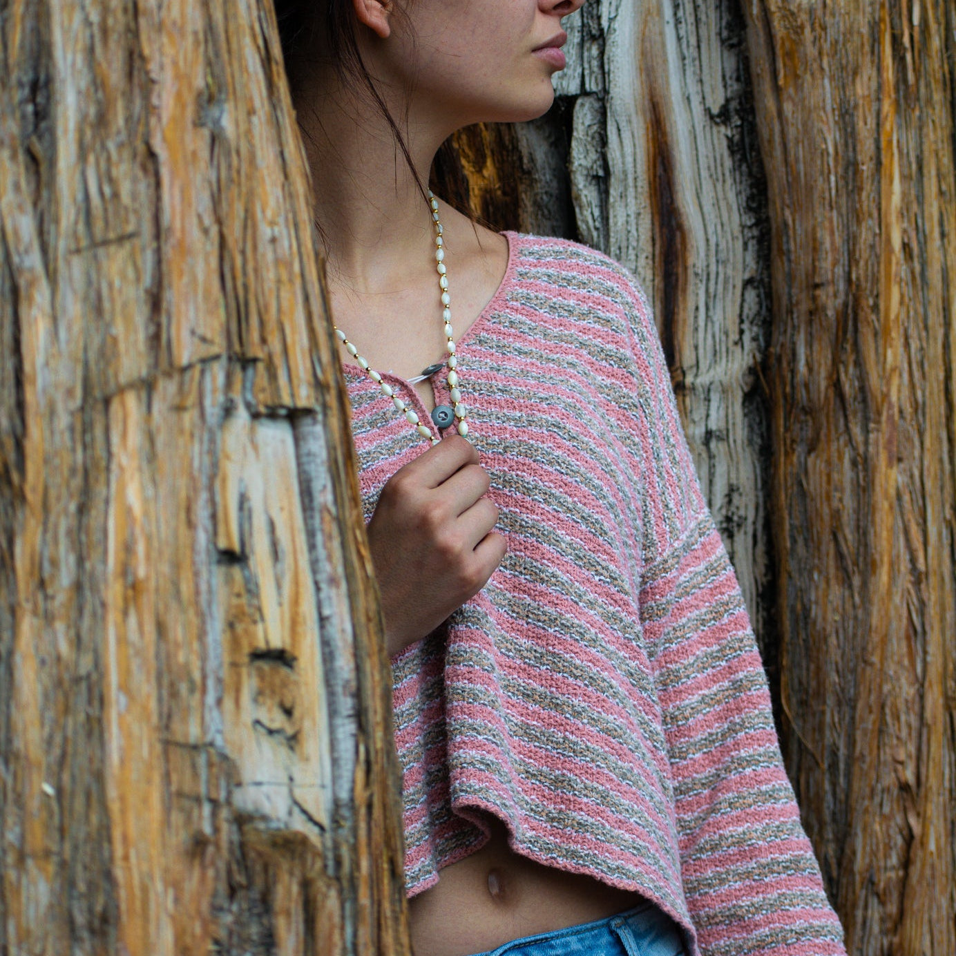 Star Cody Light Pink Cropped Sweater