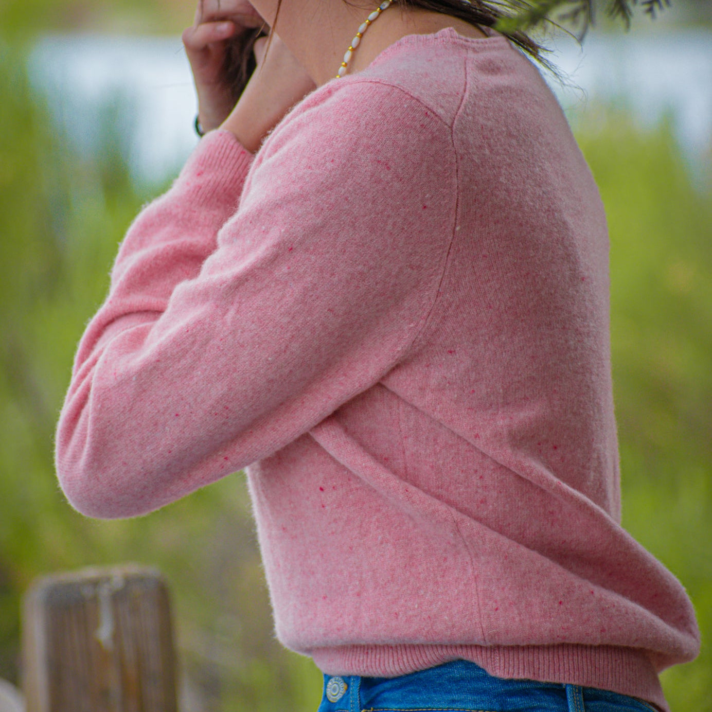 Valerie Steven Bright - Pink Cashmere Pullover Sweater XL