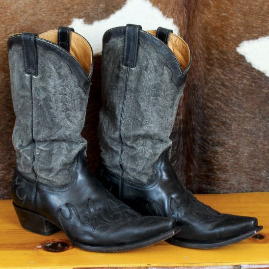 Men’s John B. Stetson Cowboy Boots Size 10 1/2 D
