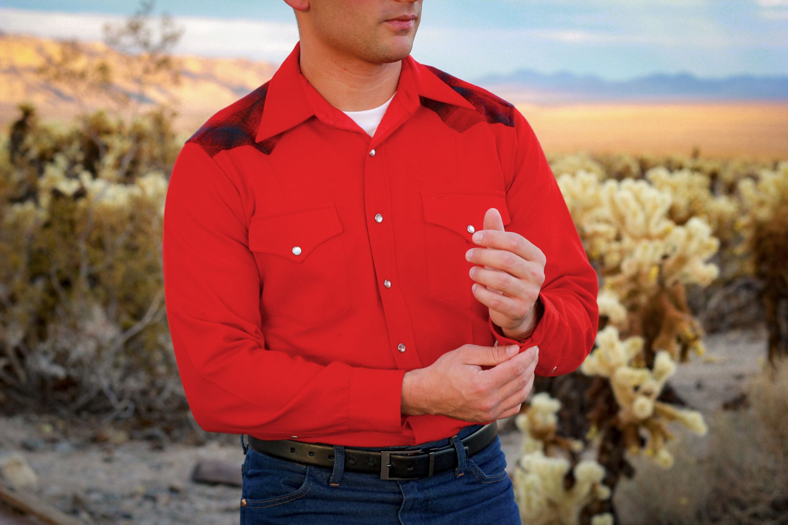 Vintage Pendleton Red 100% Virgin Wool Pearl Snap Shirt Size Medium