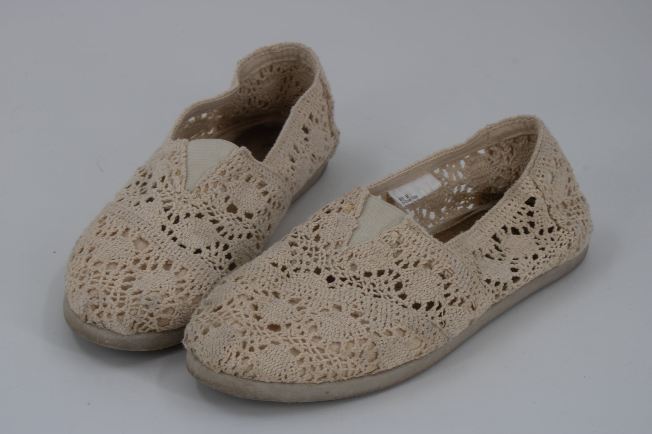 Bahama Bay Boho Style Weaved Off-White Shoes Size 9