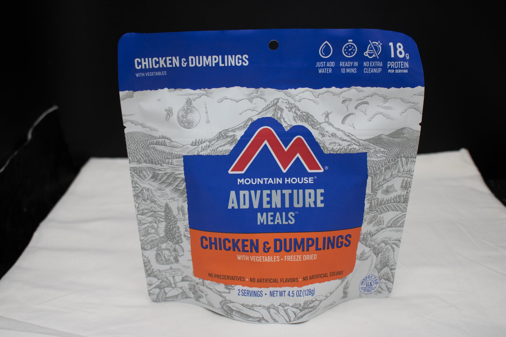 Mountain House Chicken & Dumplings Freeze-Dried Camping Meal – 2 Servings Emergency Food 4.5 oz