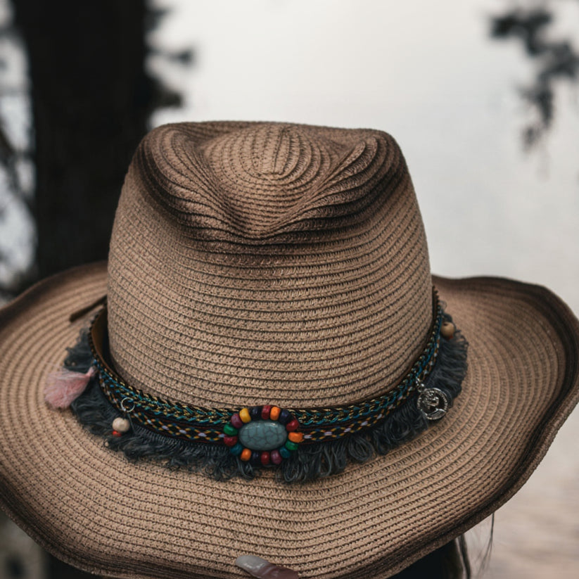 Two Shade 100% Recycled Paper Woven Sun Hat