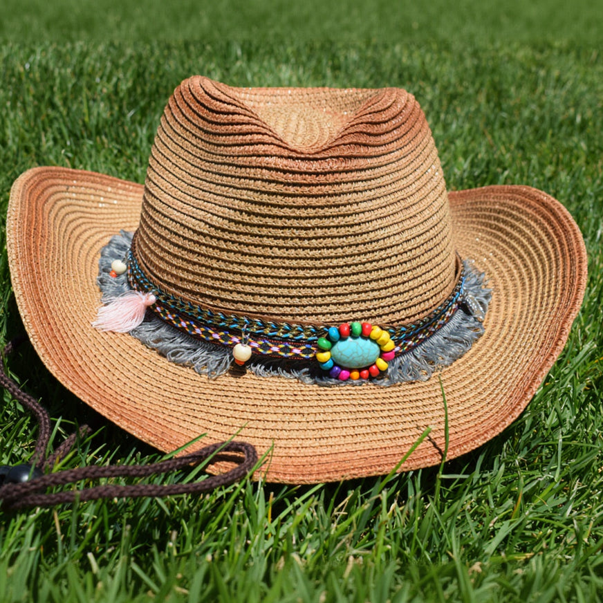 Two Shade 100% Recycled Paper Woven Sun Hat