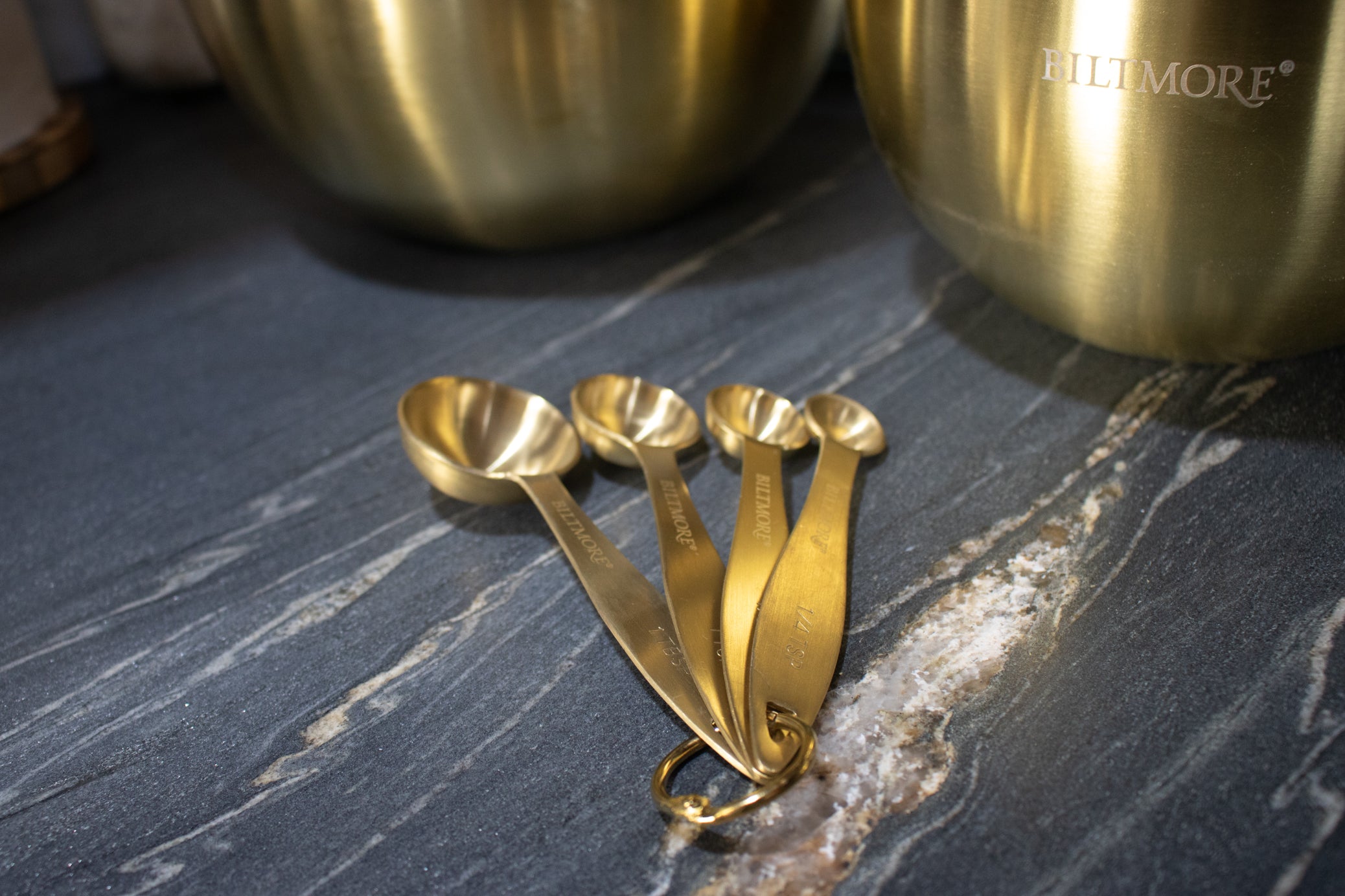 Biltmore 4 Piece Gold Plated Measuring Spoon Set