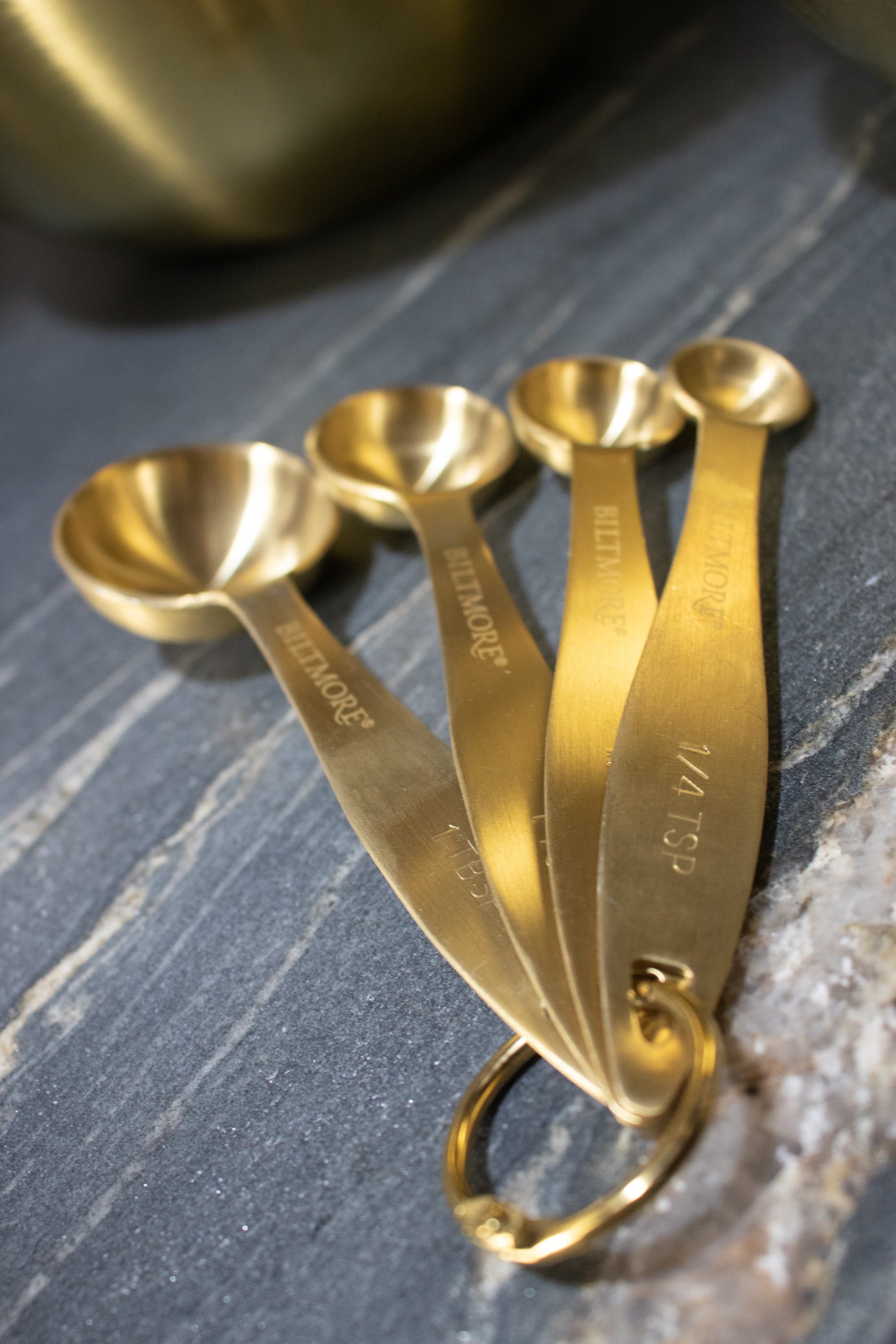 Biltmore 4 Piece Gold Plated Measuring Spoon Set