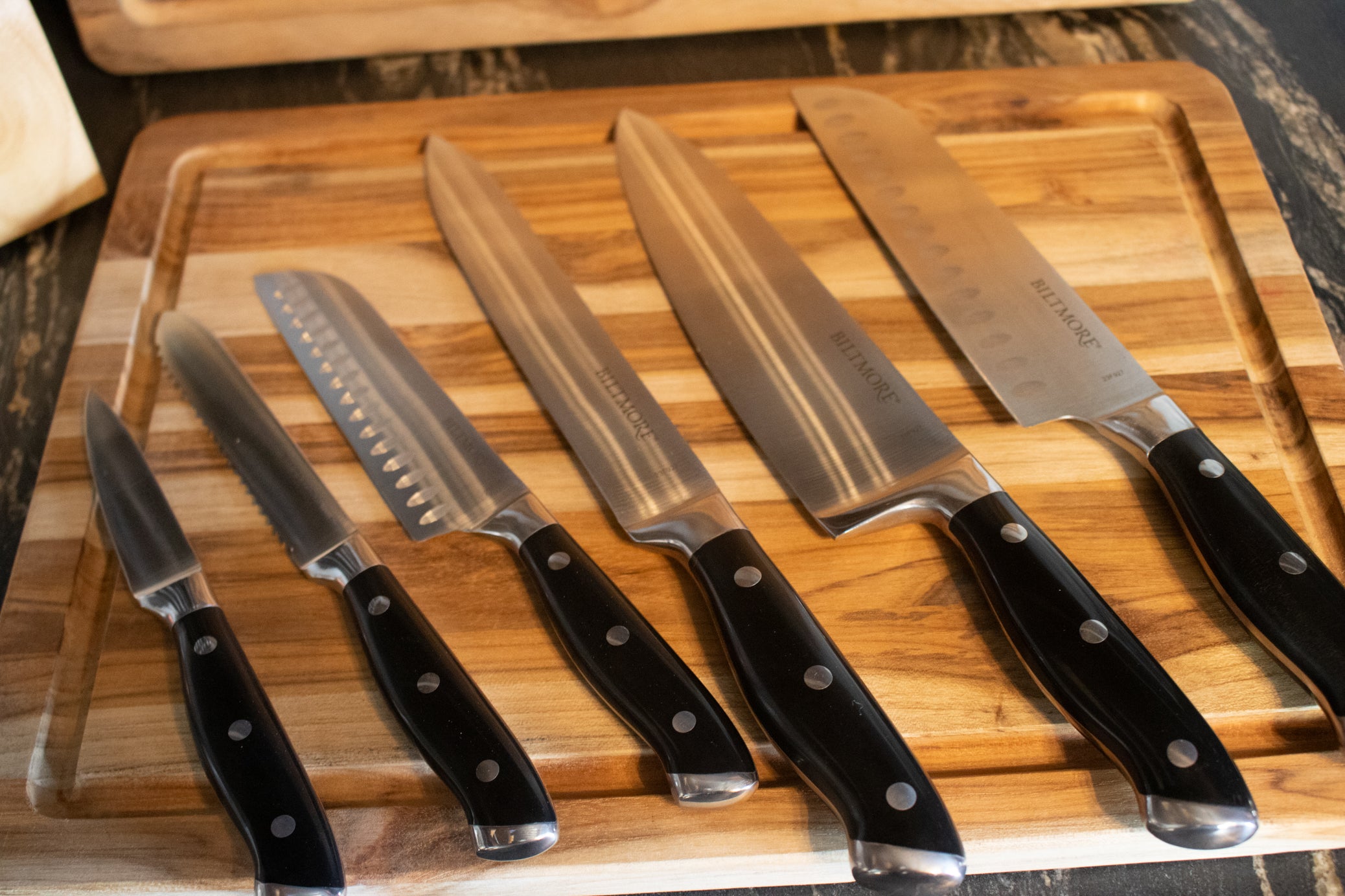 Biltmore 14 Piece Forged Cutlery Knife Set in Black