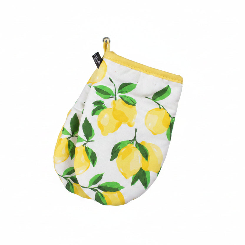 Kate Spade Lemon Print Kitchen Towel and Mini Oven Mitt Set
