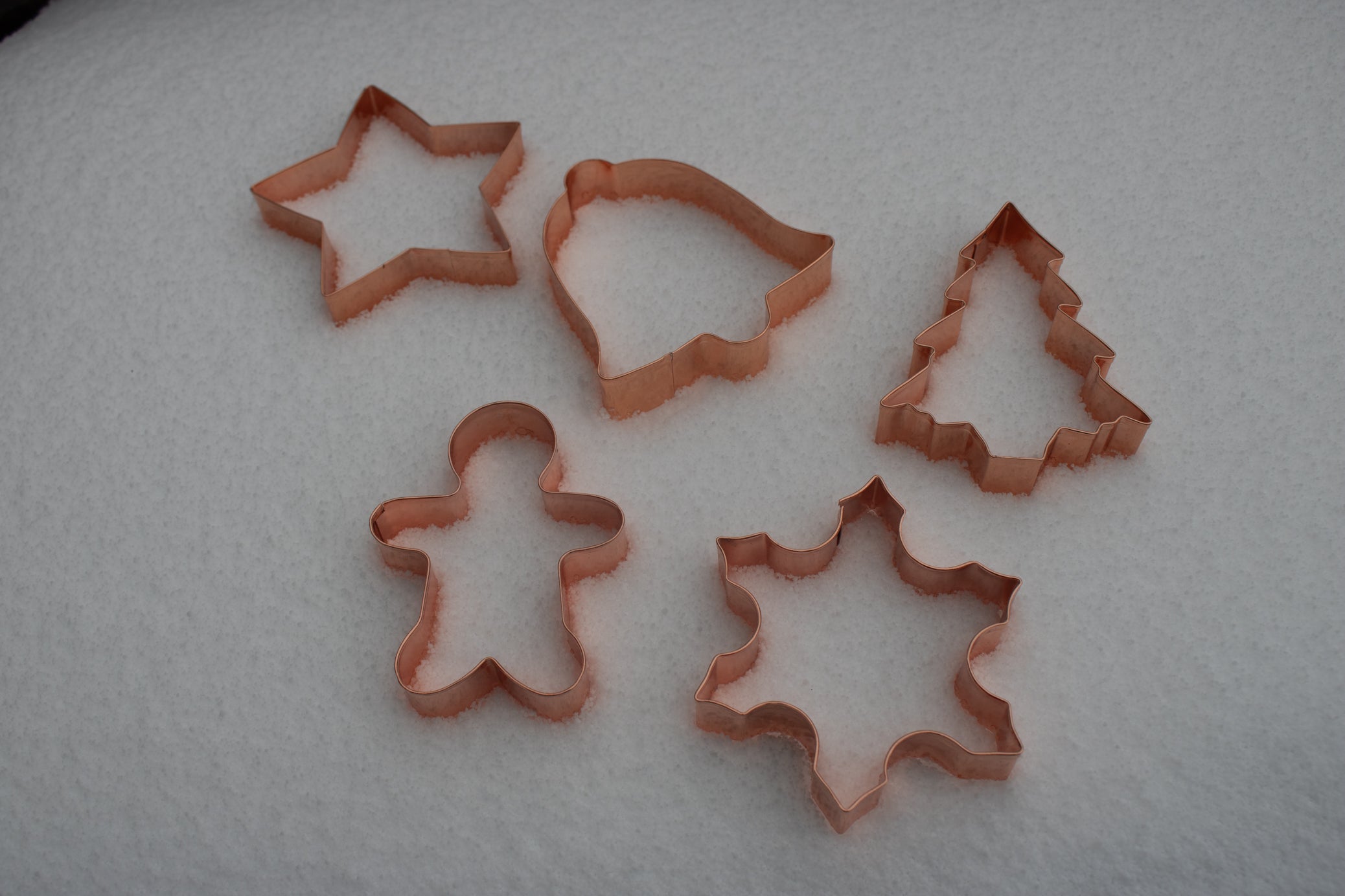 Copper Christmas Cookie Cutters Set