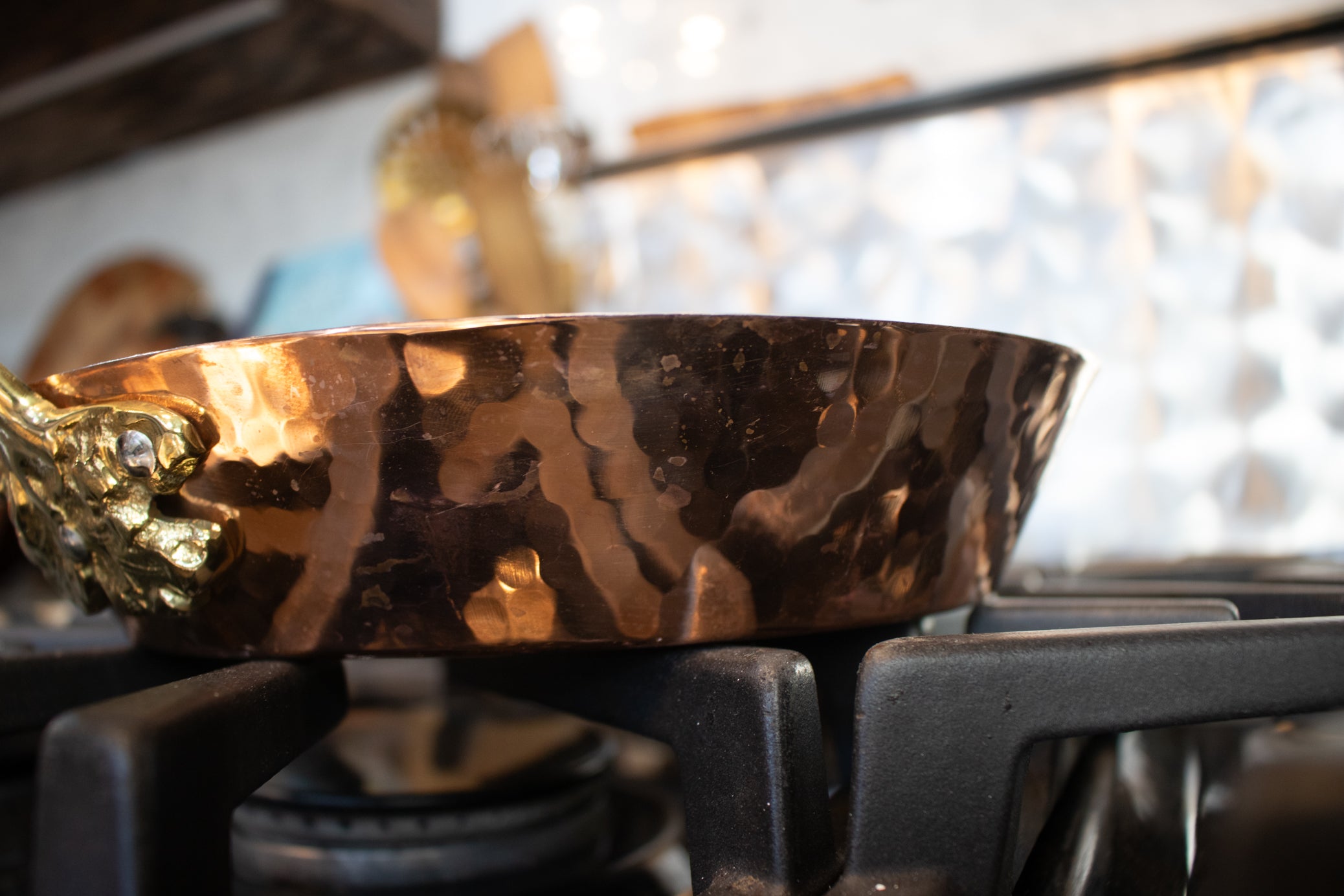 Hak Art Solid Copper Cookware Frying Pan Made in Turkey
