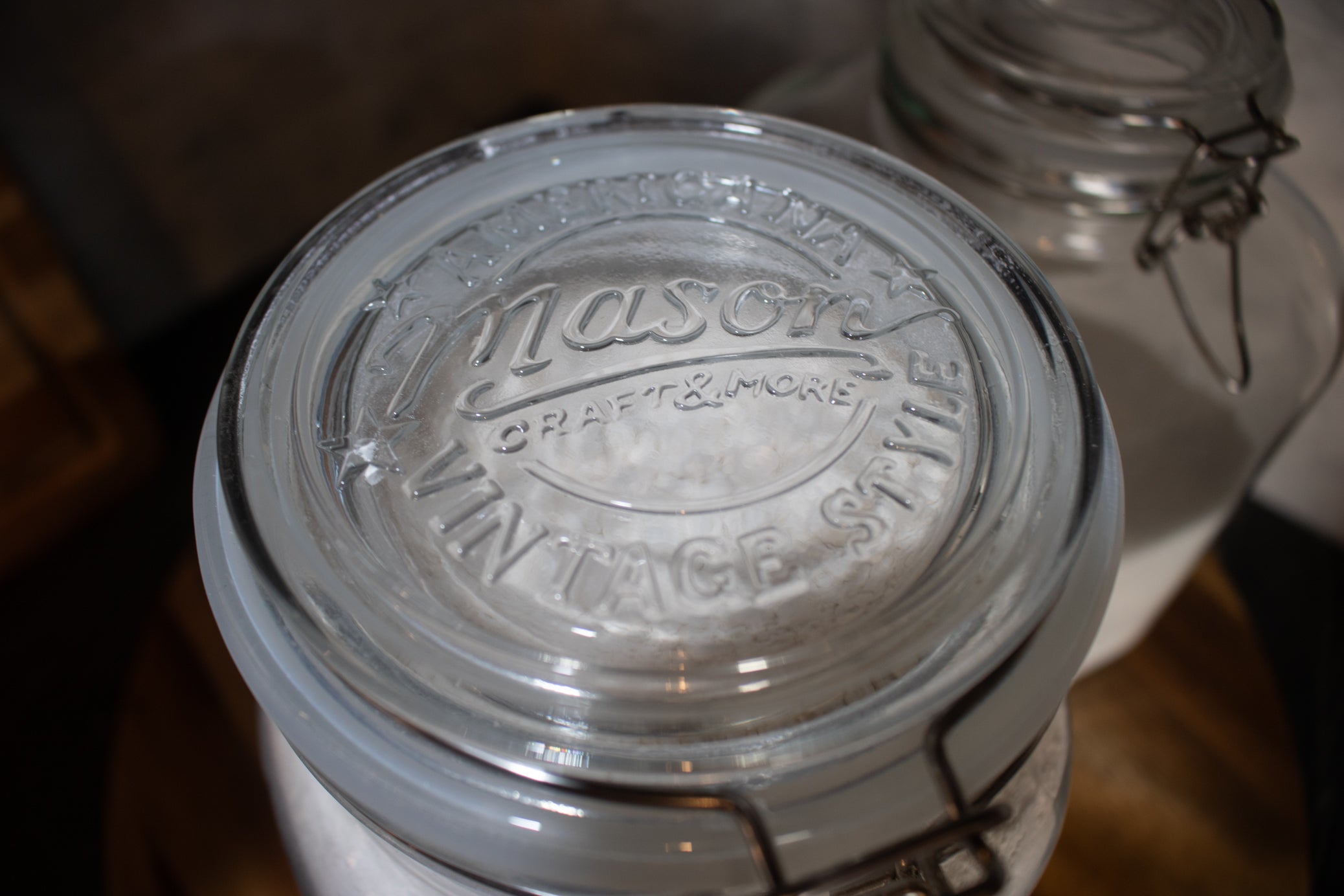 Large 118oz Glass Mason Jar Storage