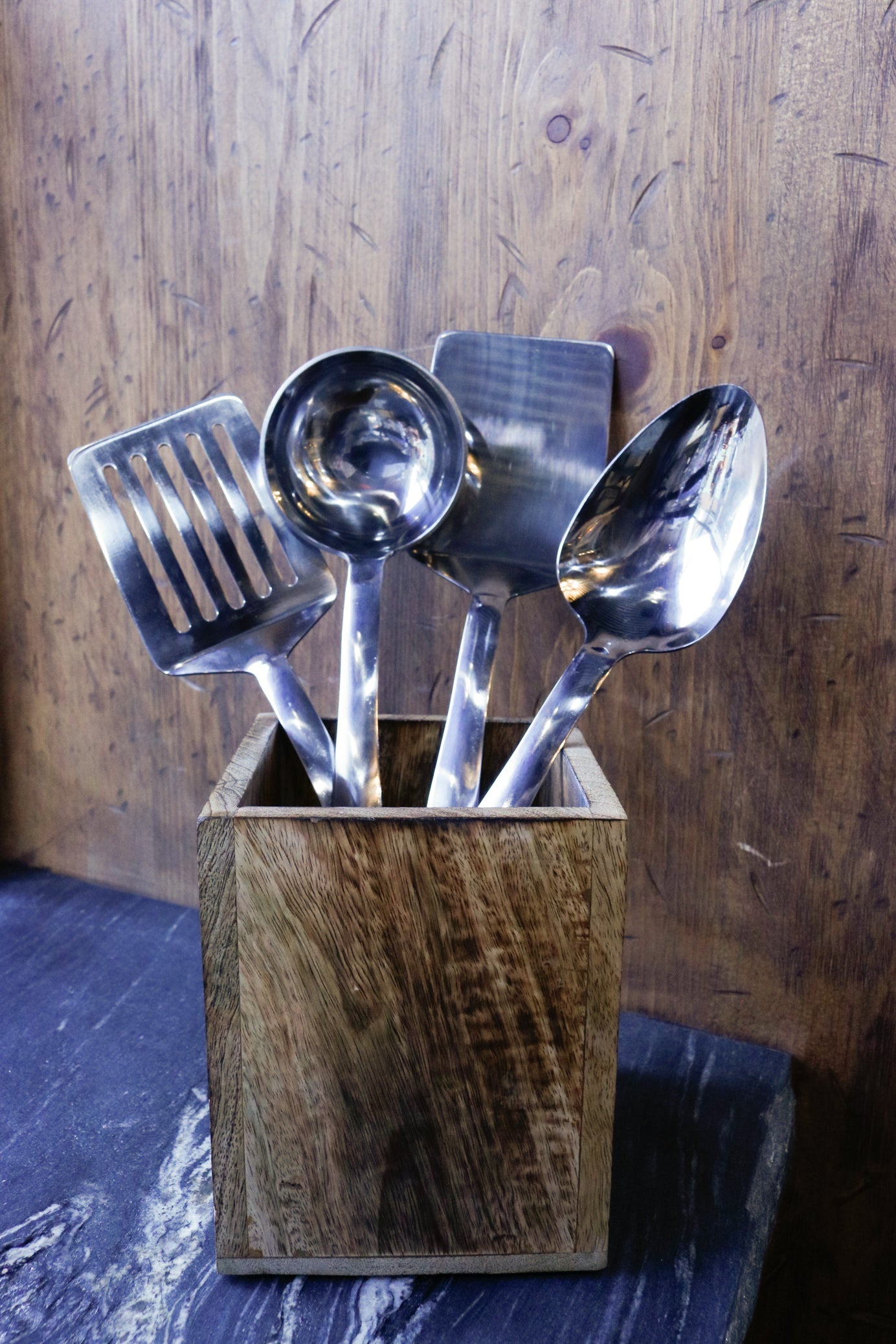 Odyn 4 Piece Kitchen Tool Set Heavy Gauge Stainless Steel Ladle Spoon