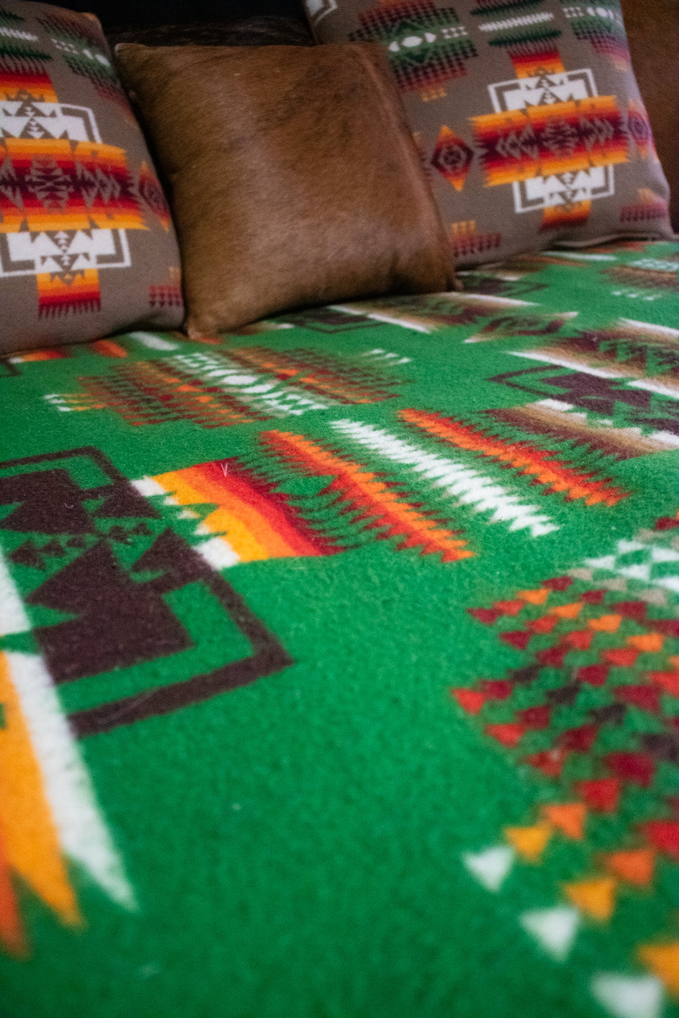 Pendleton Chief Joseph Wool Blanket Green