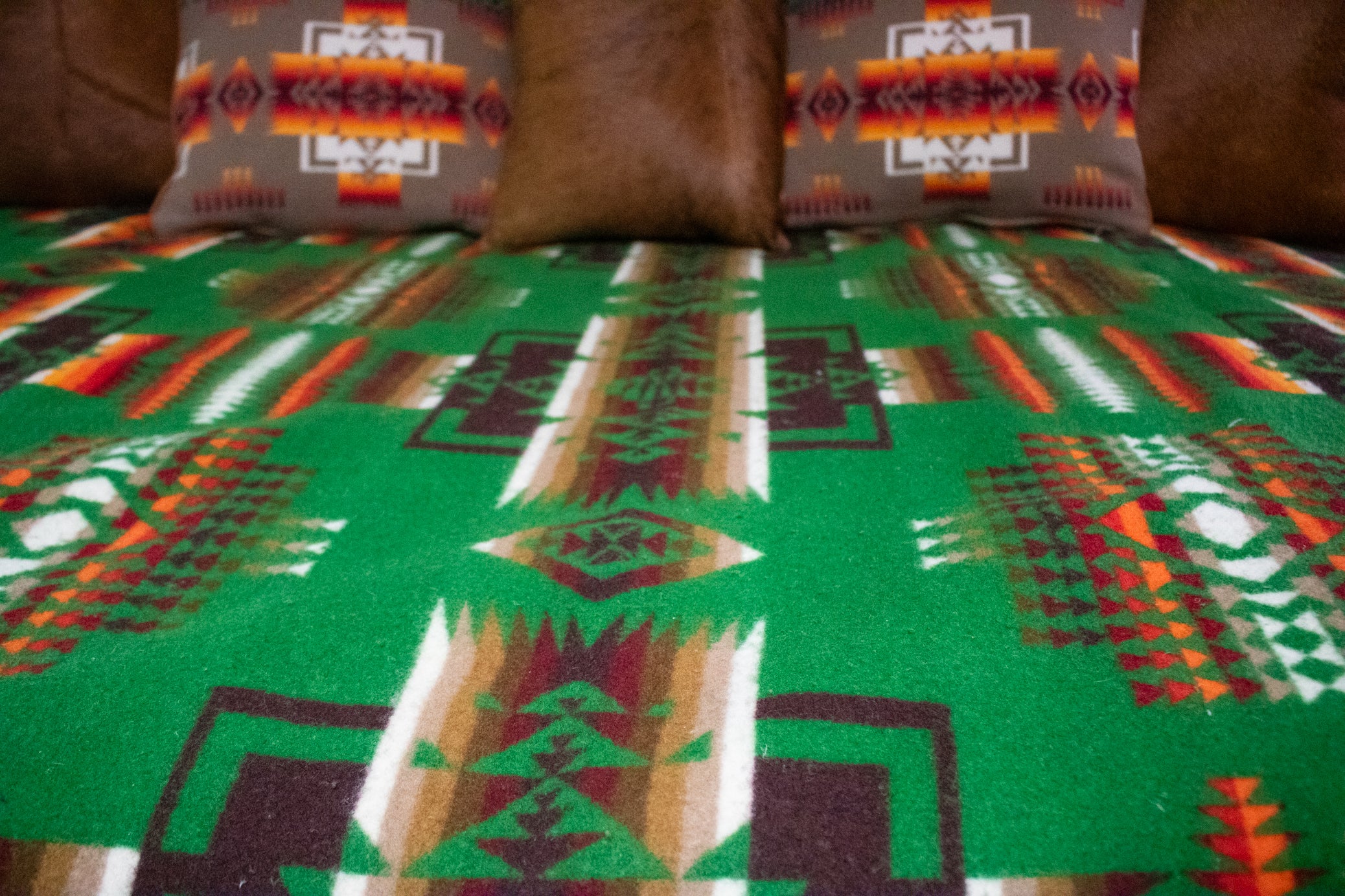 Pendleton Chief Joseph Wool Blanket Green