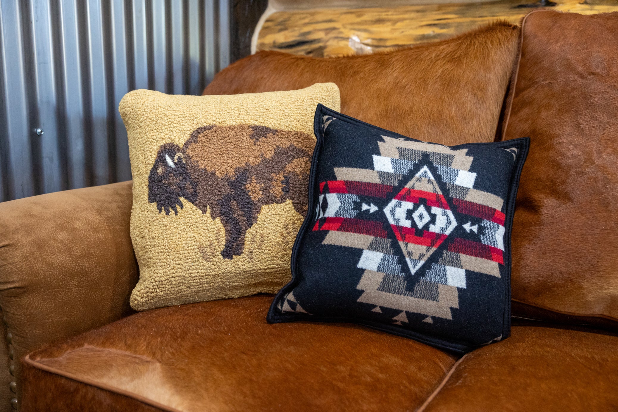 Pendleton Decorative Pillow Redrock Point Black Geometric