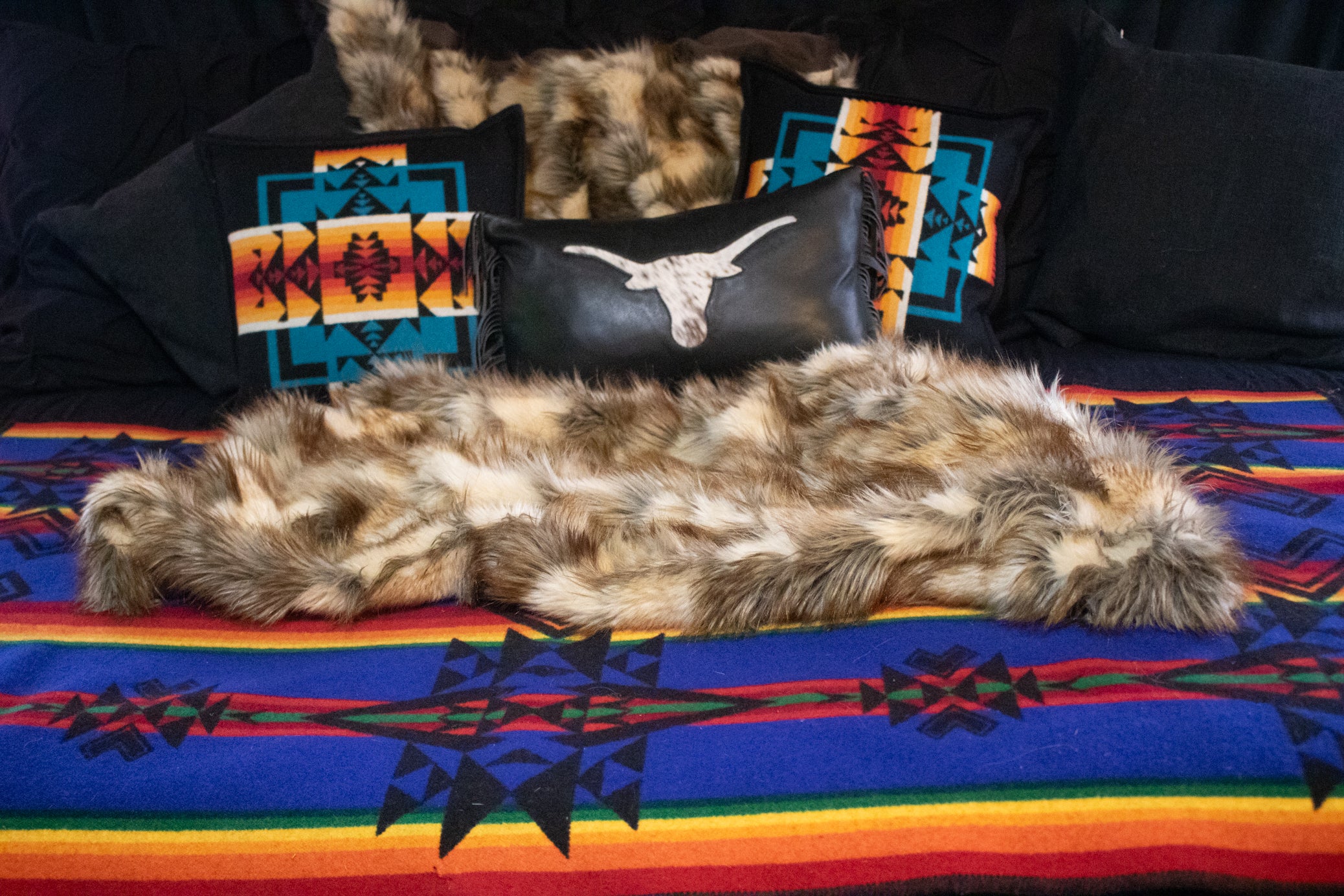 Pendleton Wool Mills Beaver State Aztec Blanket 5ft x 3ft Lap Blanket
