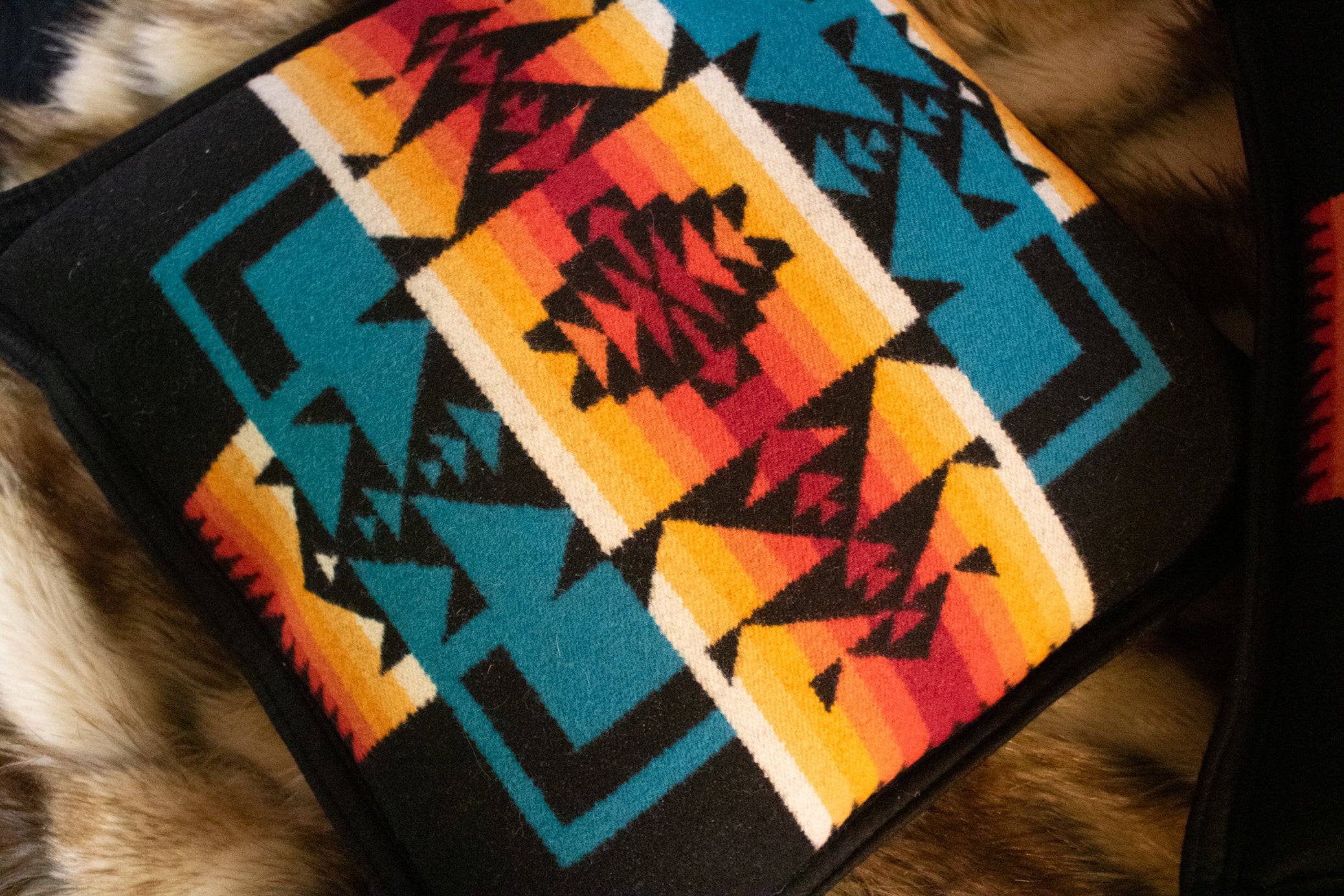 Pendleton Black Chief Joseph Pillow 16"x16"