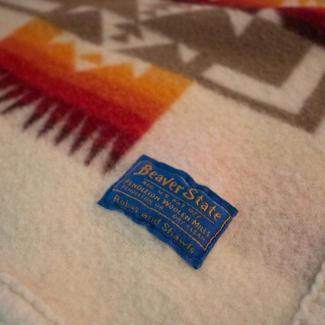 Vintage Pendleton Woolen Mills Beaver State Chief Joseph  Blanket 75" X 55"