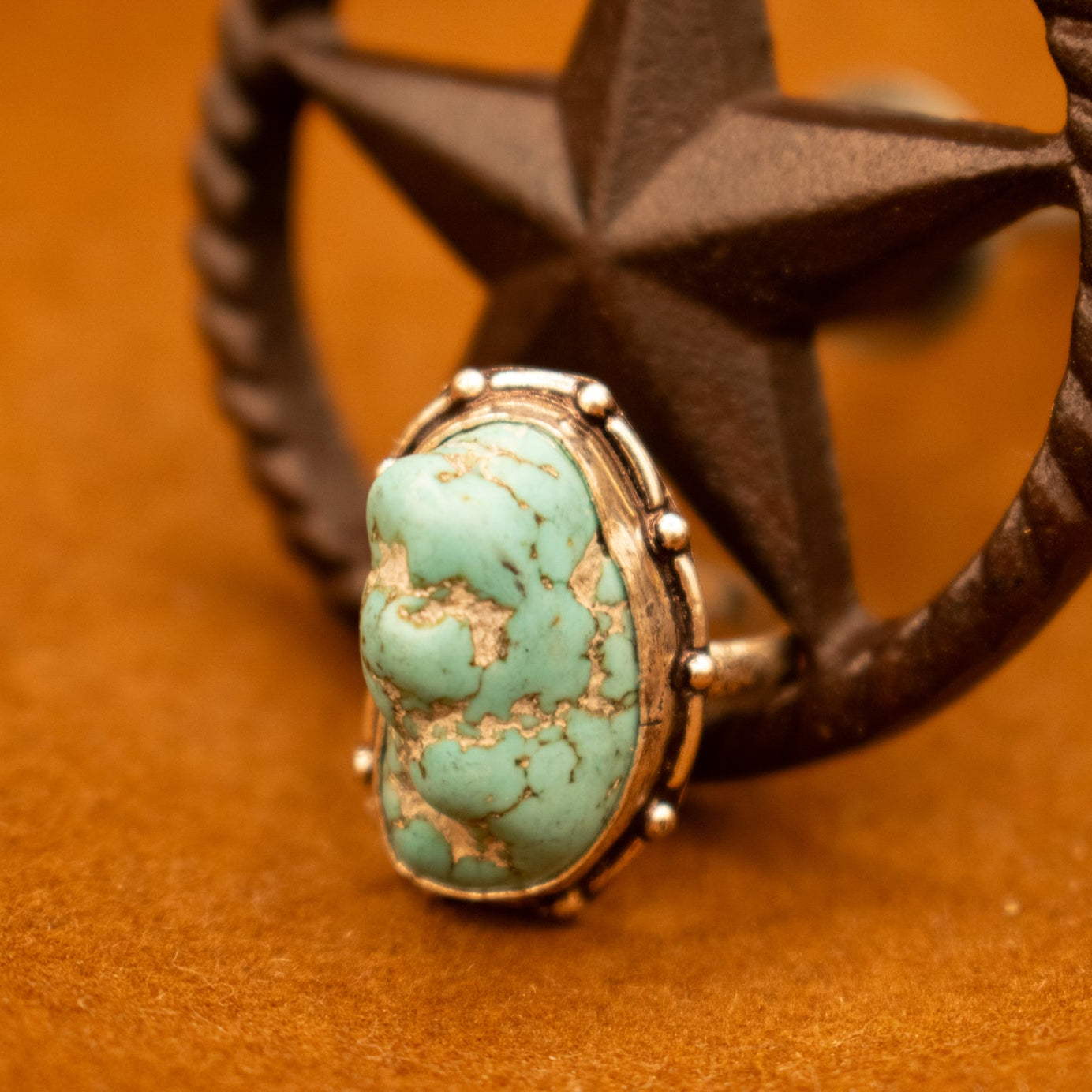 Faux Turquoise Gemstone Ring Size 7