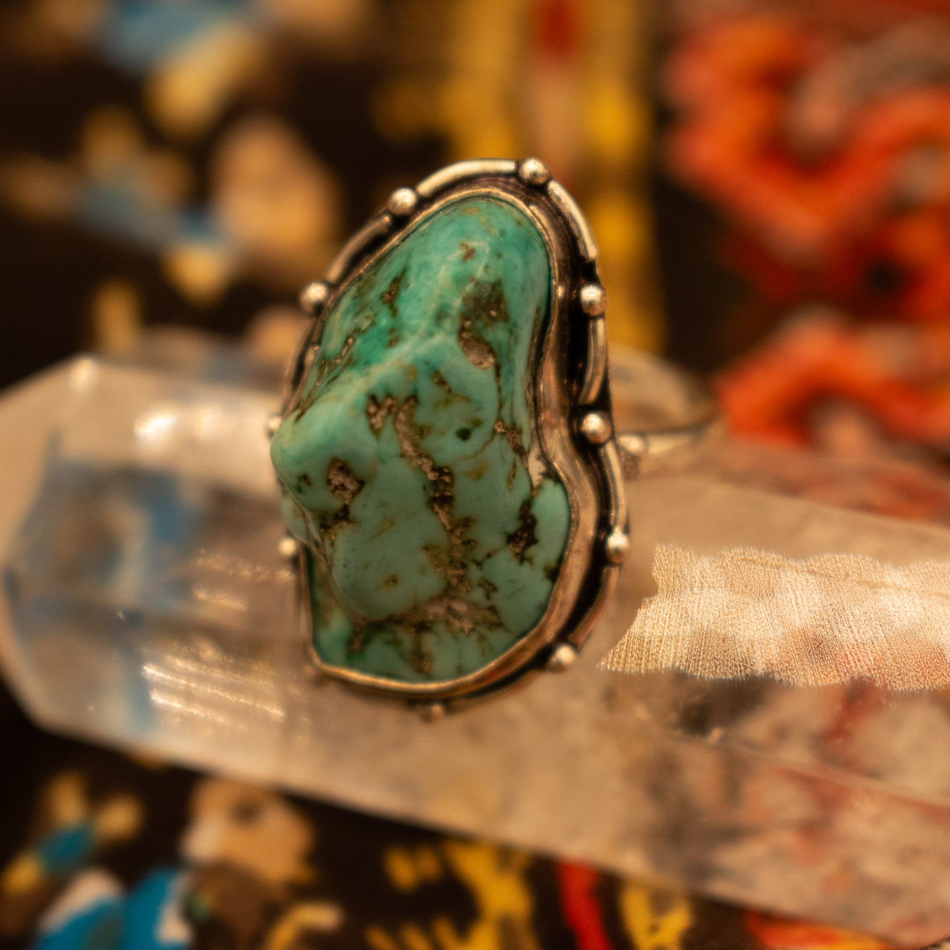 Faux Turquoise Gemstone Ring size 8.5