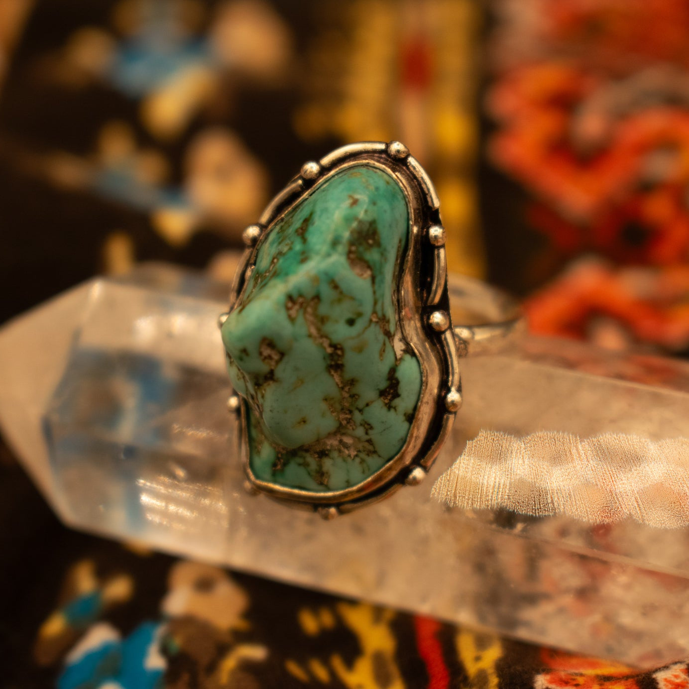 Faux Turquoise Gemstone Ring size 8.5