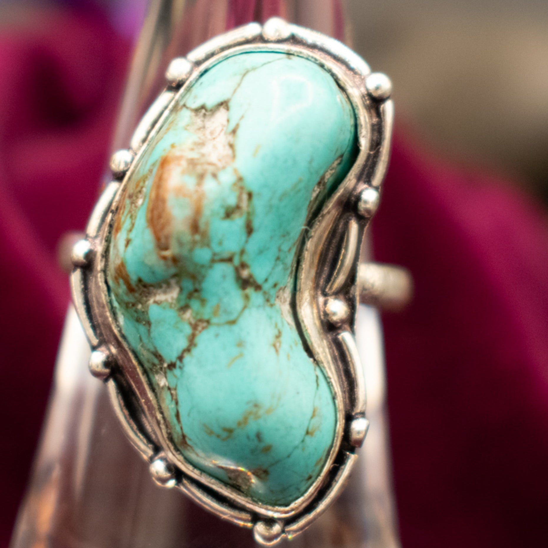 Faux Turquoise Gemstone Ring Size 7