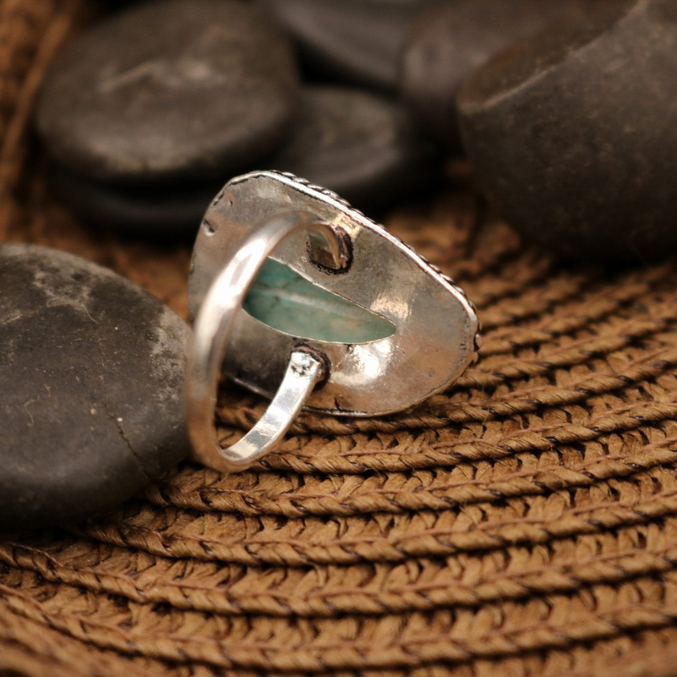 Faux Turquoise Gemstone Ring  Size 8