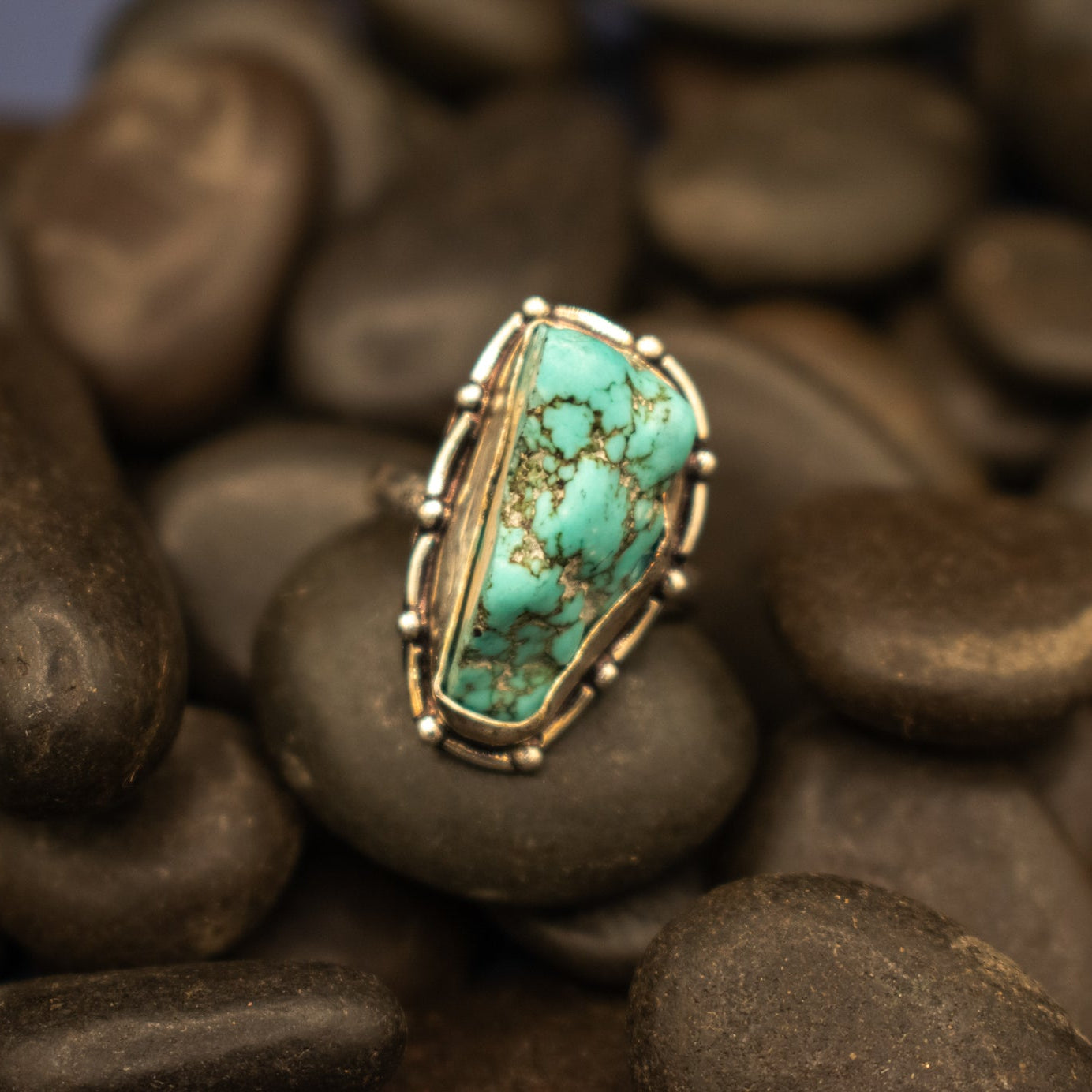 Faux Turquoise Gemstone Ring Size 6.5