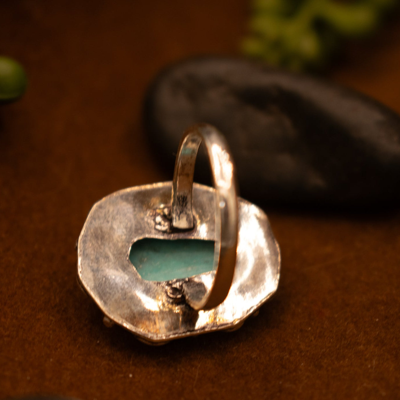 Faux Turquoise Gemstone Ring Size 8.5