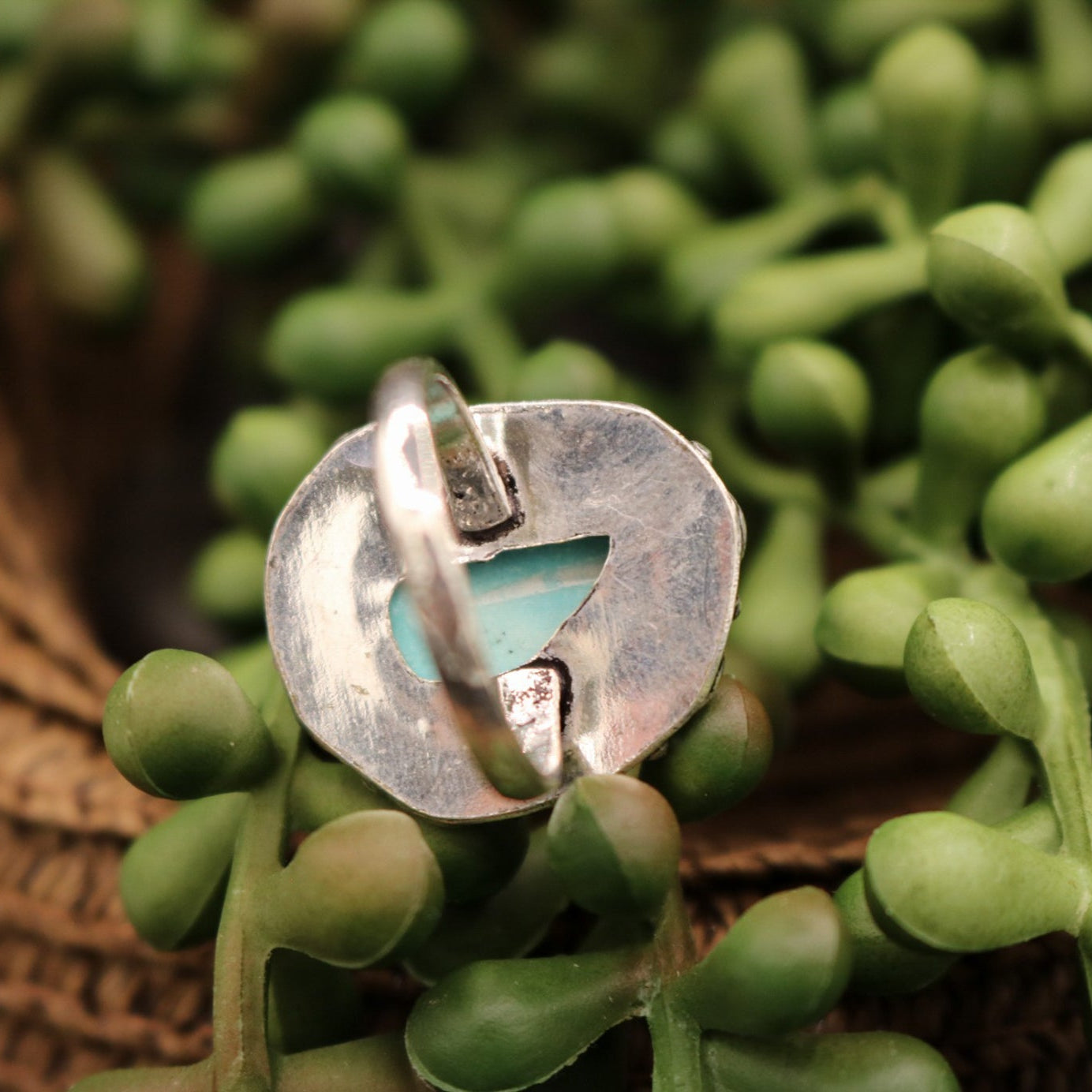 Faux Turquoise Gemstone Ring  Size 7