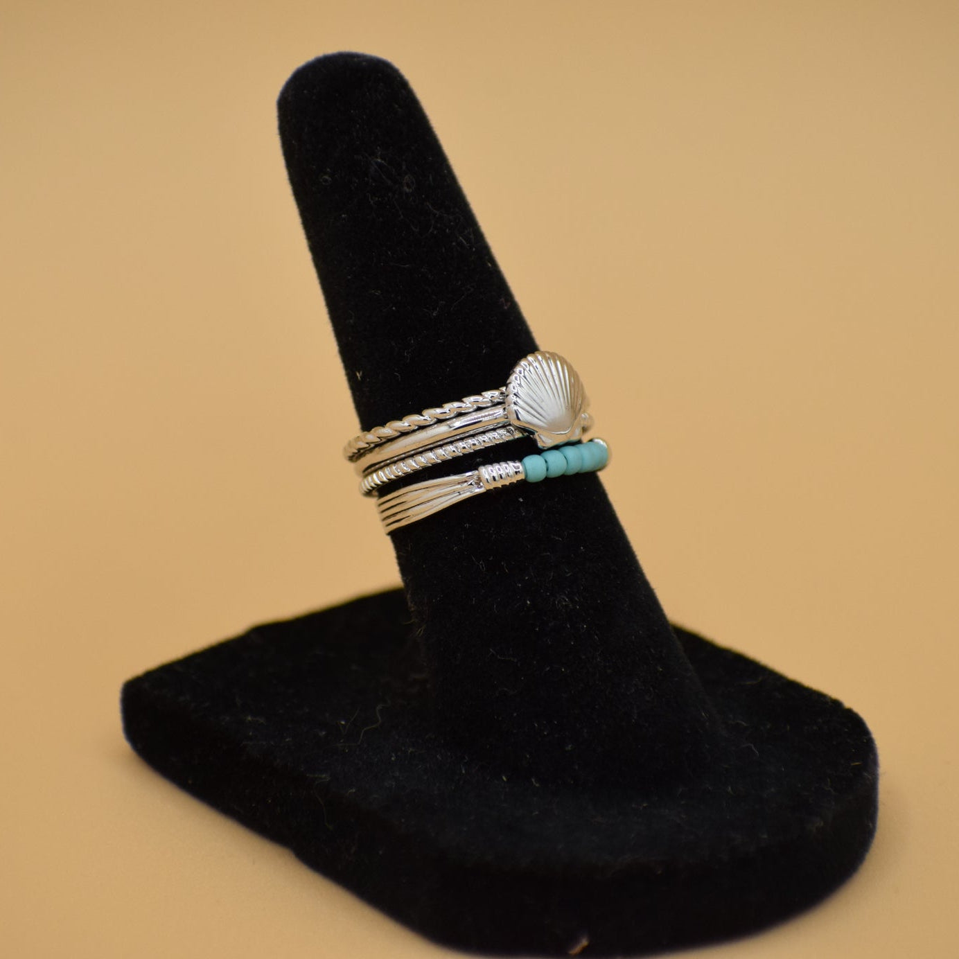 Pura Vida Shell Ring Stack
