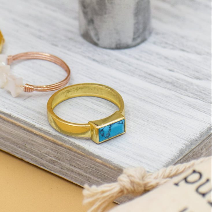 Pura VIda Tulum Turquoise Ring