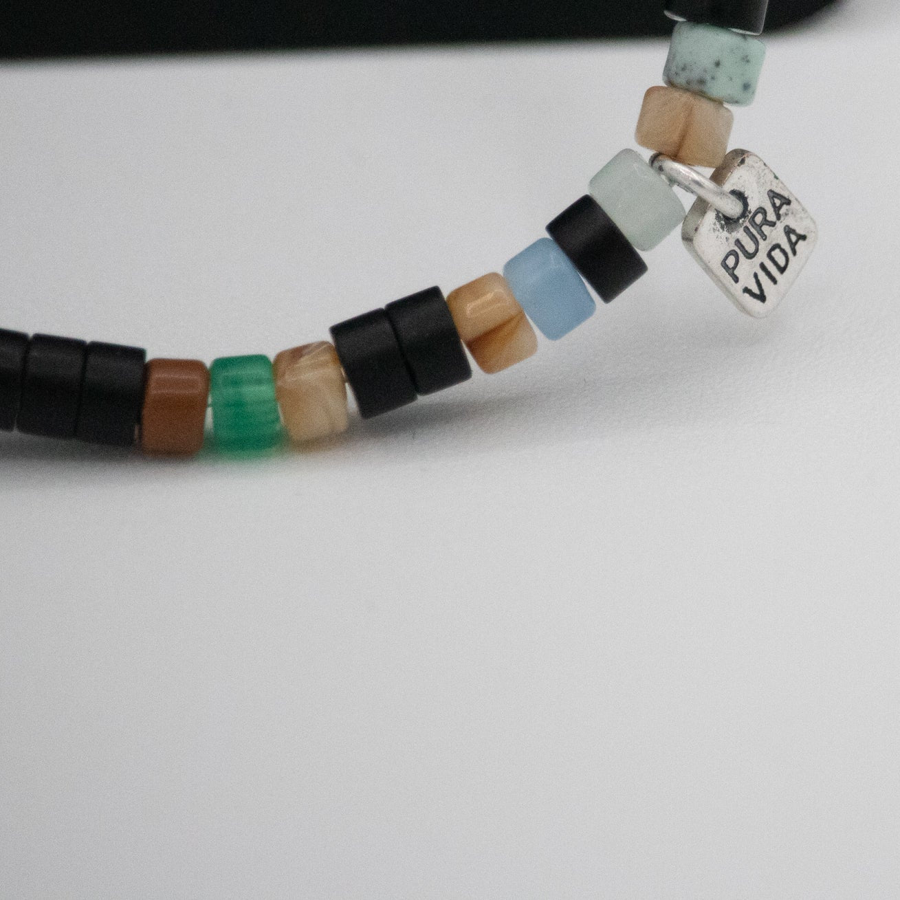 Pura Vida Men's Mixed Seed Bead Stretch Anklet