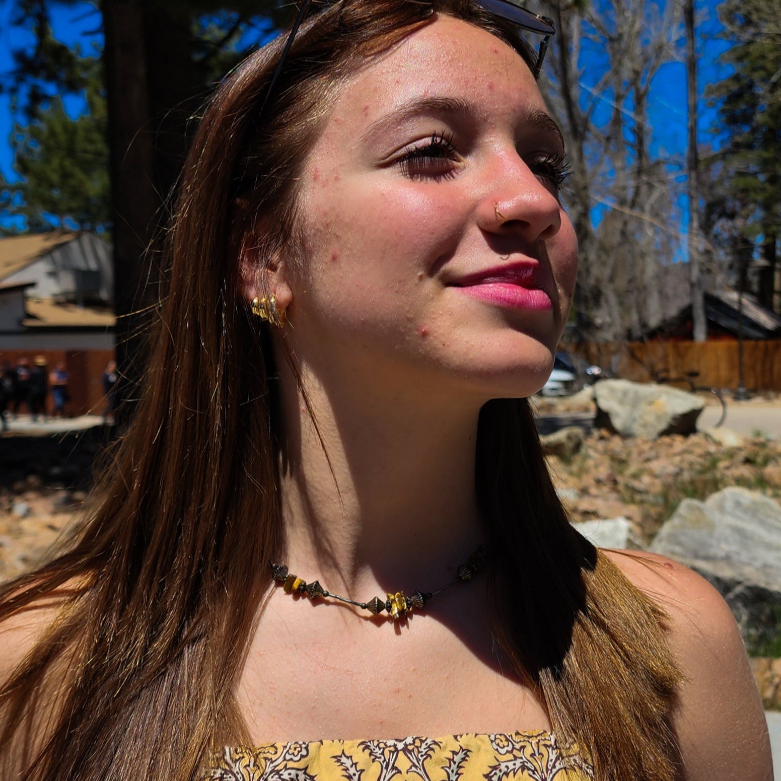 Beautiful Tigers Eye and Silver Beaded Necklace