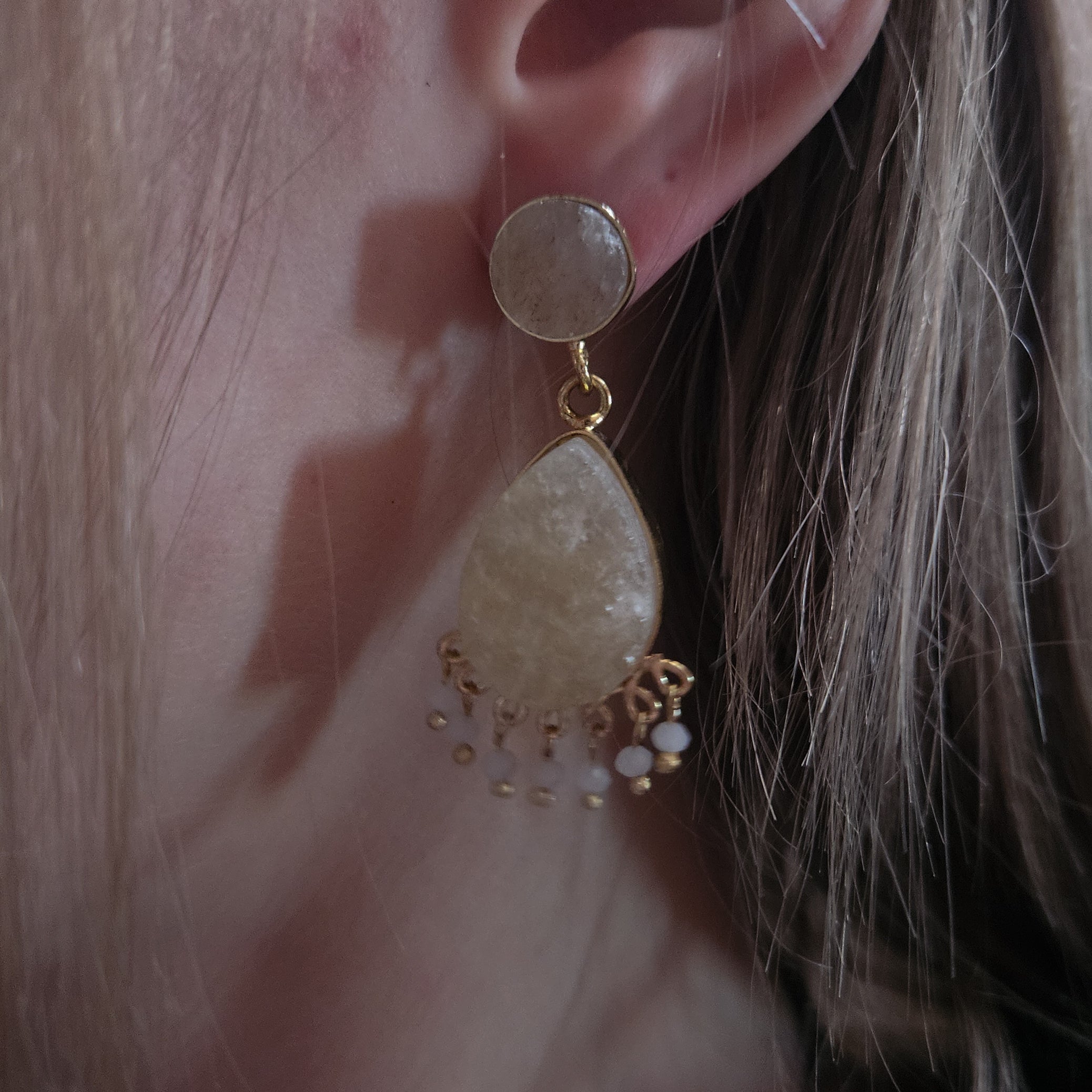 Adrienne Stone Drop Earrings