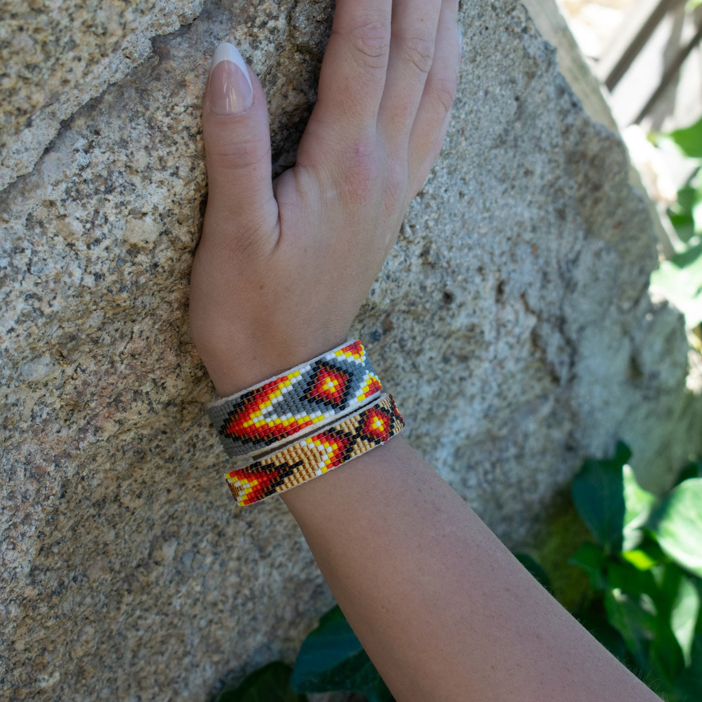 Native American Navajo Indian Hand Beaded Bracelet by Jacklyn Cleveland