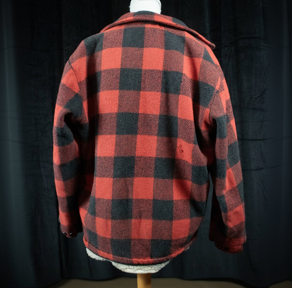 Westwind Vintage  Sherpa Lined Buffalo Plaid Coat Size L