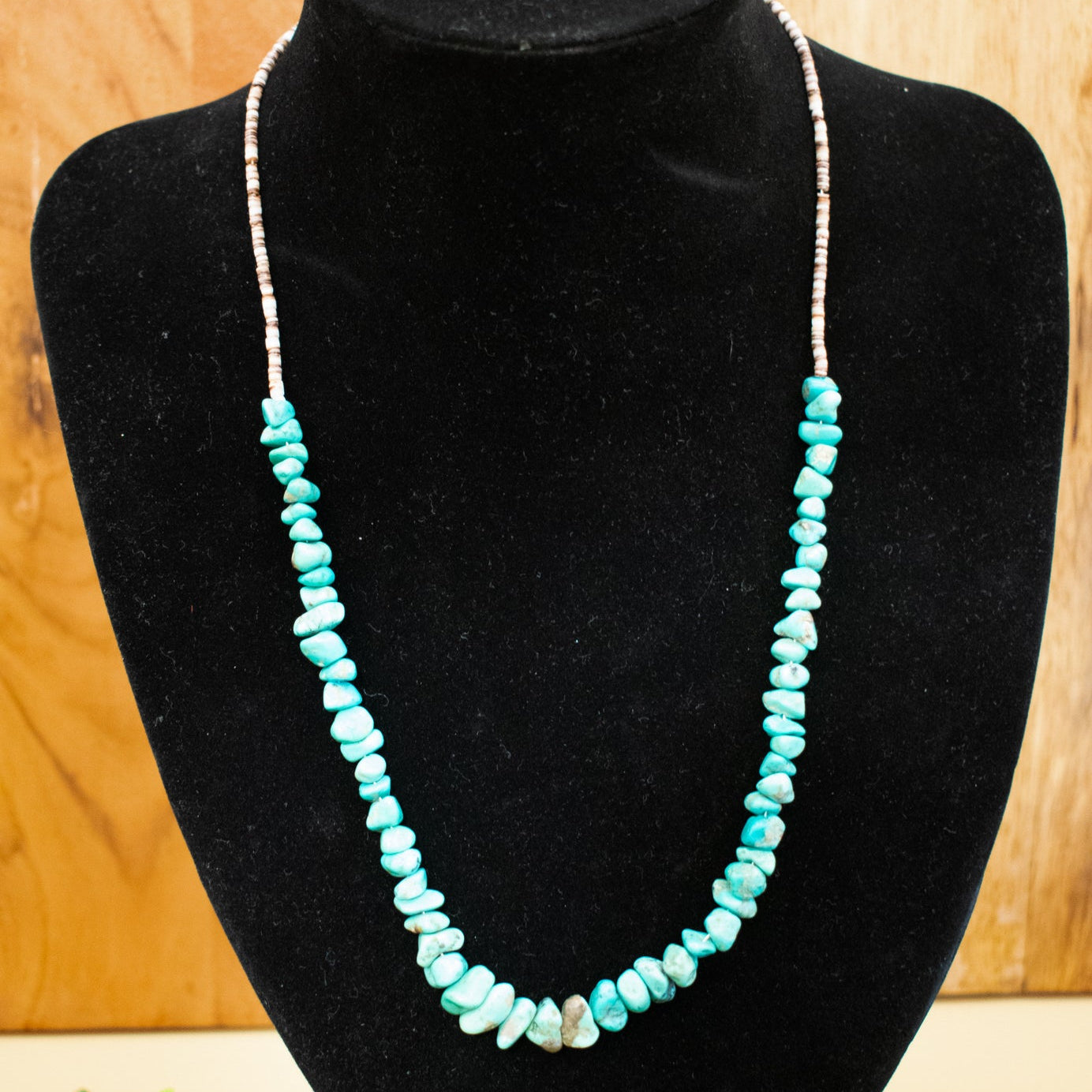 Navajo Indian Battle Mountain Turquoise Stone Nugget Necklace
