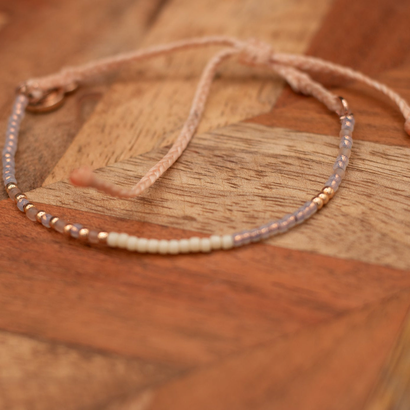 Pura Vida Original Bracelet with Pink Beads