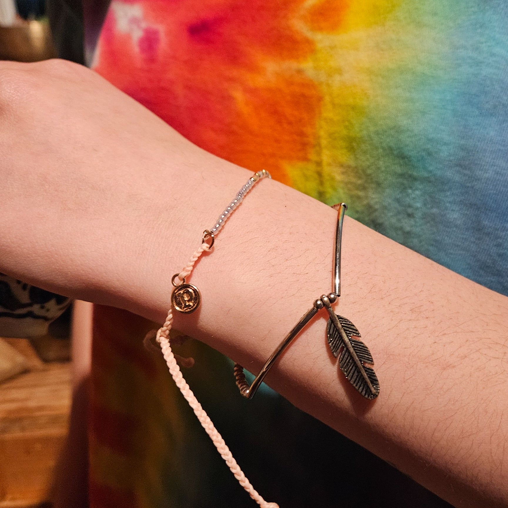 Pura Vida Original Bracelet with Pink Beads