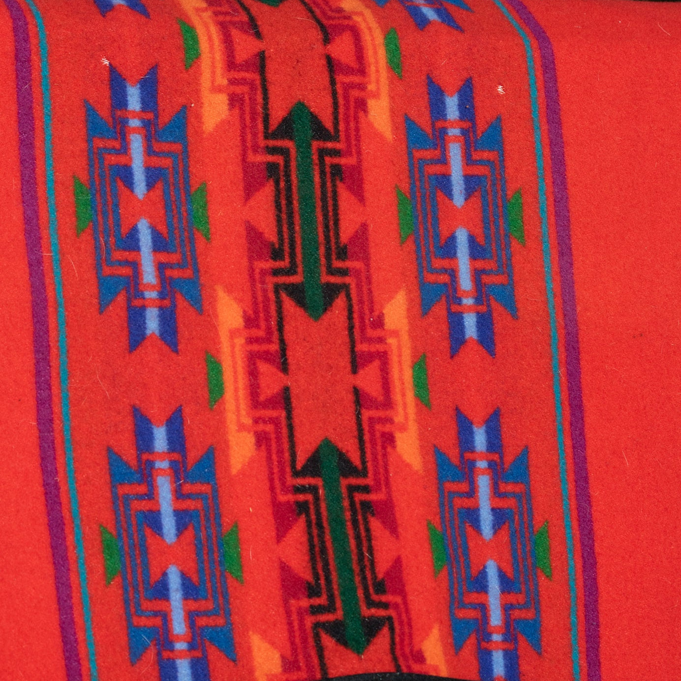 Beaver State Pendleton Woolen Mills Aztec Print Red Saddle Blanket